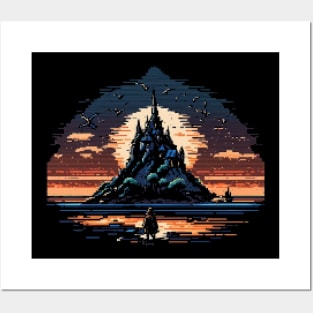 Mont Saint Pixel Art Posters and Art